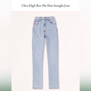Abercrombie & Fitch Slim Straight Ultra High Rise Jeans Curve Love